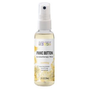 Aura Cacia Essential Solutions Mist Panic Button Calming and Grounding Aromatherapy Spray 2Oz (59ml)
