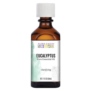Aura Cacia Eucalyptus Essential Oil 100% Pure Exhilarating and Invigorating Aromatherapy Formula 2Oz (59ml)