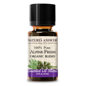 Natures Answer Pure Essential Oil Organic Blend Alpine Fresh for Aromatherapy and Topical Skincare 0.5Oz (15ml)