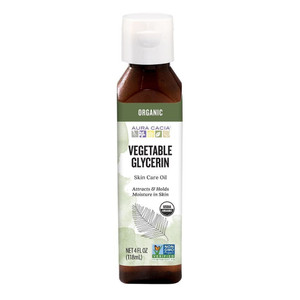 Aura Cacia Vegetable Glycerin Organic Skin Care Oil Moisturizing and Hydrating Formula 4Oz (118ml)