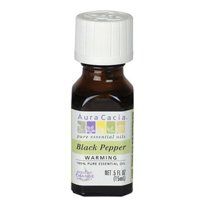 Aura Cacia Black Pepper Warming Essential Oil, 0.5 Oz