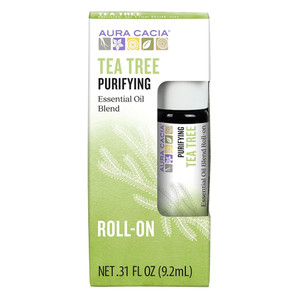 Aura Cacia Aromatherapy Purifying Tea Tree Roll-On Topical Relief 0.31Oz (9.2ml)
