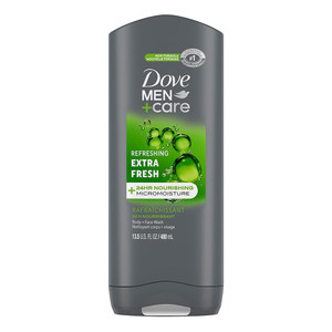Dove Men Plus Care Extra Fresh Refreshing Face and Body Wash for Men 13.5Oz (400ml)