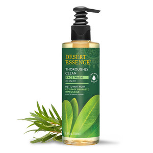 Desert Essence Thoroughly Clean Face Wash with Tea Tree Oil and Awapuhi Gentle Cleansing Formula 8.5Oz (250ml)