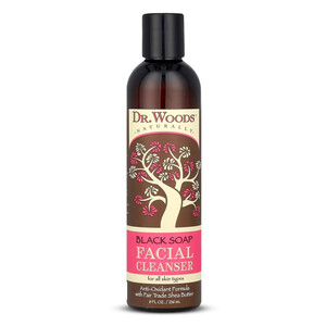 Dr Woods Black Soap Liquid Facial Cleanser with Shea Butter Anti Oxidant Formula Paraben and Sulfate Free 8Oz (236ml)