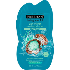 Freeman Feeling Beautiful Facial Anti-Stress Mask, Dead Sea Minerals - 0.5 Oz Freeman Feeling Beautiful Facial Anti-Stress Mask, Dead Sea Minerals - 0.5 Oz