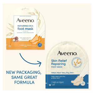 Aveeno Skin Relief Repairing Foot Mask for Soothing and Moisturizing Dry Rough Feet 1Pair