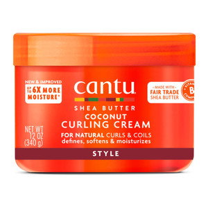 Cantu Shea Butter Coconut Curling Cream for Defining Moisturizing and Strengthening Natural Curls 12Oz (340g)