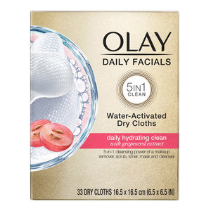 Olay Daily Hydrating Cleansing Cloths with Grapeseed Extract 5 in 1 Makeup Remover and Cleanser 33Ea Olay Daily Hydrating Cleansing Cloths with Grapeseed Extract 5 in 1 Makeup Remover and Cleanser 33Ea
