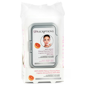 Spascriptions Anti Aging Makeup Cleansing Wipes, Top up Open, 60 Ea Spascriptions Anti Aging Makeup Cleansing Wipes, Top up Open, 60 Ea