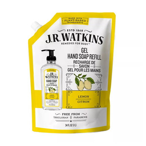 JR Watkins Lemon Gel Hand Soap Refill, 34 Oz