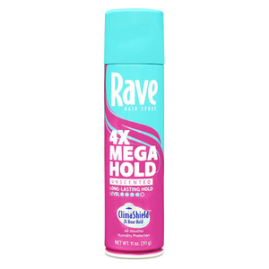 Rave 4x Mega Hold Clima Shield Unscented Aerosol Hairspray, 11 Oz Rave 4x Mega Hold Clima Shield Unscented Aerosol Hairspray, 11 Oz