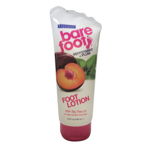 Freeman Bare Foot Exfoliating foot scrub Peppermint and Plum 5.3 oz( Packs  of 2)