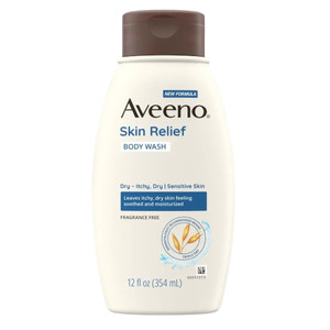 Aveeno Skin Relief Fragrance Free Body Wash for Sensitive Itchy Dry Skin 12Oz (354ml)