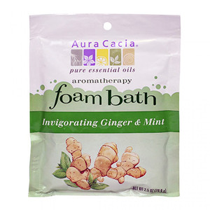 Aura Cacia Aromatherapy Foam Bath Packet, Ginger And Mint - 2.5 Oz