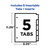 Avery Insertable Plastic Pocket Divider, Assorted, Big Tab, 5 Tab