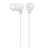 Sony in Ear Comfortable Fit Port Comfortable Stereo Headphones, White, 1 Ea