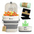 Airnex Compost Bin Gray 1 Gallon with 20 Bags and 2 Filters Set for Odor Free Kitchen Composting 1Ea