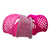 Diprima Paris Mesh Elastic Medium to Secure a Ponytail Pink Bubble Gum Fushia Color 3Ea