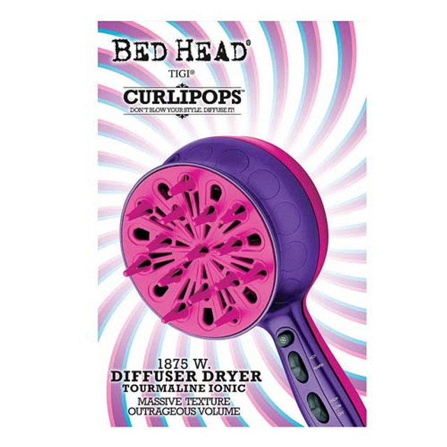 Bed Head Curlipops Curls In Check 1875 Watt Diffuser Hair Dryer, 1 Ea