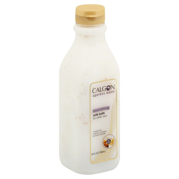 Calgon Ageless Nourishing Milk Body Bath With Serum Beads, 26 Oz