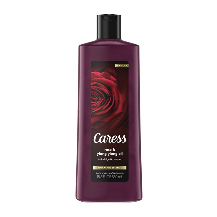 Carees Body Wash Rose & Ylang Ylang Oil Floral Essence, 18.6 Oz