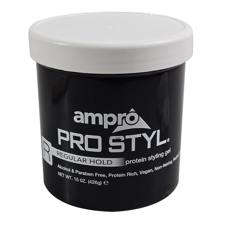 Ampro Pro Styl Protein Styling Gel Regular Hold Non Greasy Alcohol and Parabens Free 15Oz (426g)