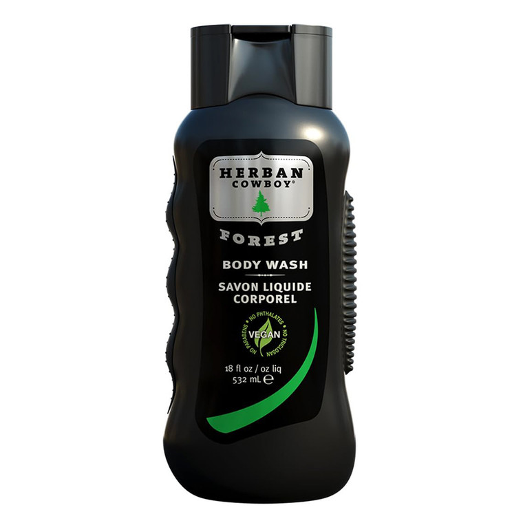 Herban Cowboy Forest Deodorizing Body Wash Cleansing and Refreshing Feel 18Oz (532ml)
