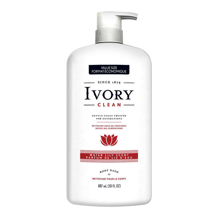 Ivory Clean Water Lily Body Wash, 30 Oz