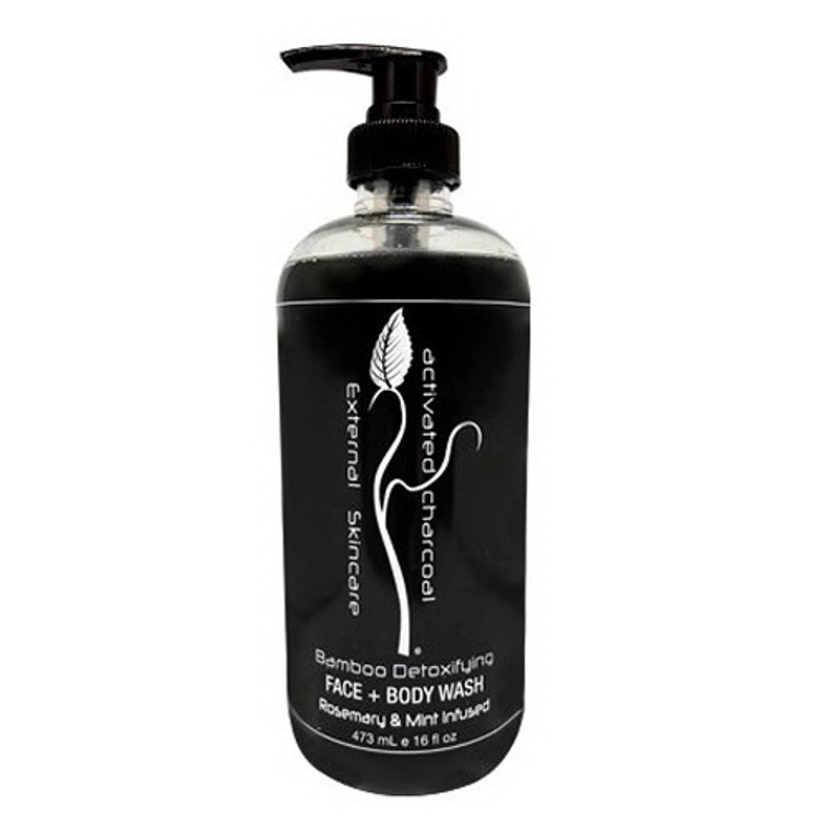 Bio Follicle Active Charcoal Face And Body Wash Rosemary And Mint, 16 Oz