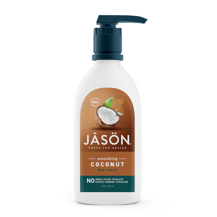 Jason Natural Smoothing Coconut Body Wash, 30 Oz