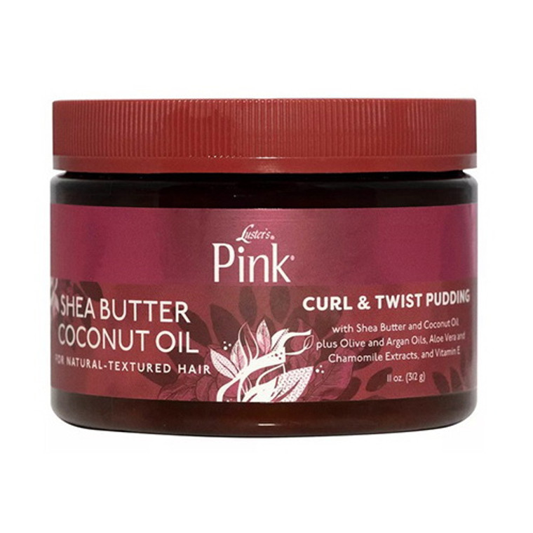 Lusters Pink Shea Butter Coconut Oil, Curl and Twist Hair Pudding, 11 Oz