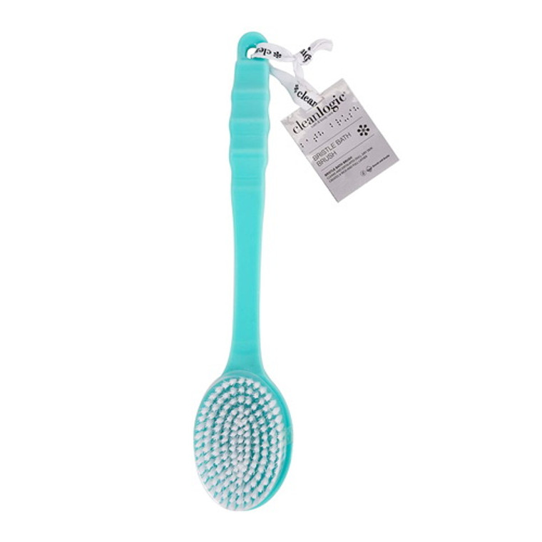 Cleanlogic Plastic Handle Acrylic Bristle Bath Brush, Assorted Colors, 1 Ea