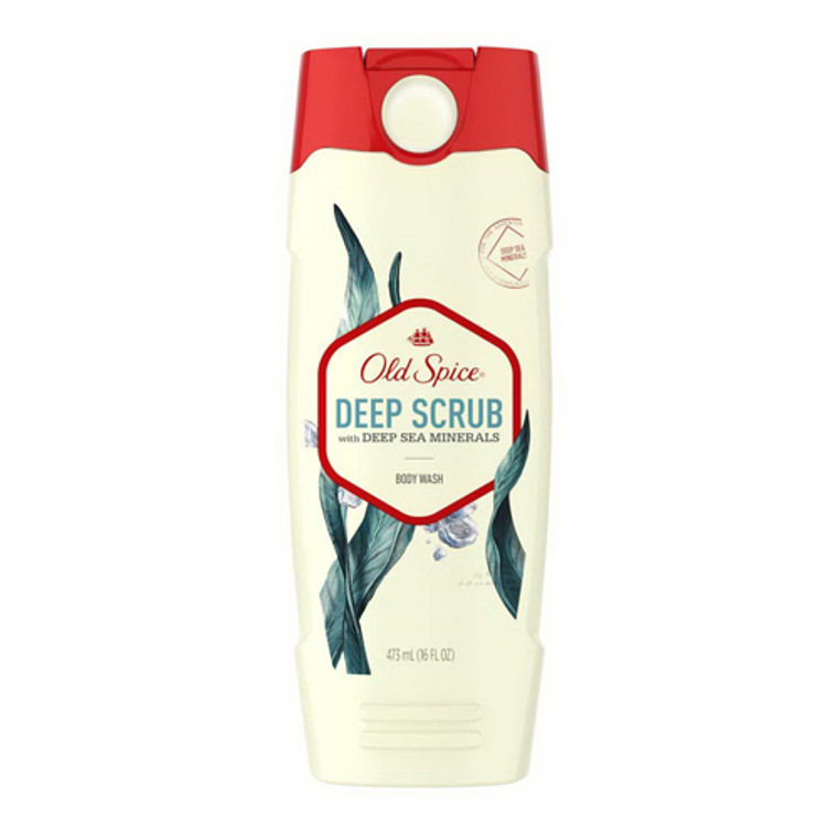 Old Spice Mens Body Wash Deep Scrub With Sea Minerals, 16 Oz