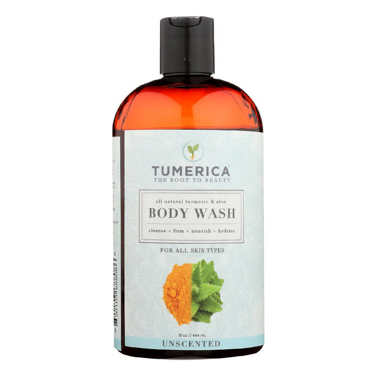 Tumerica Body Wash Unscented For All Skin Types, 15 oz