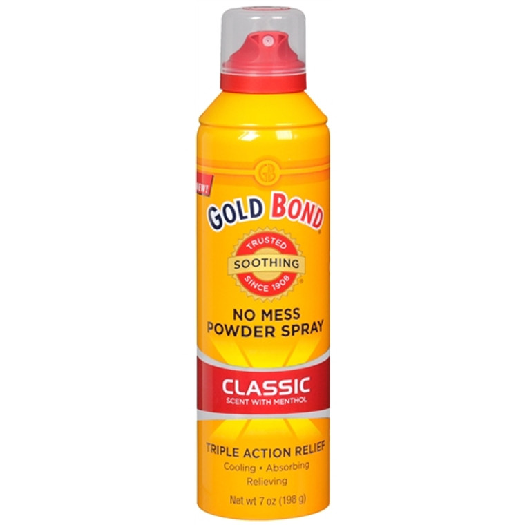 Gold Bond No Mess Classic Scent Powder Spray With Menthol - 7 Oz