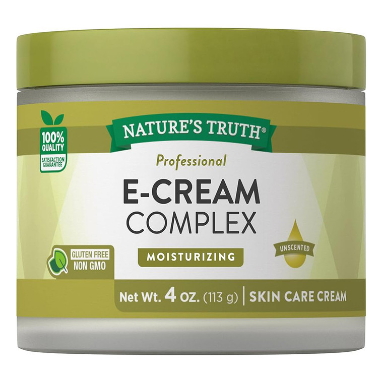 Natures Truth E Cream Complex Moisturizing Skin Care Cream for Hydrating and Nourishing Skin 4Oz (113g)