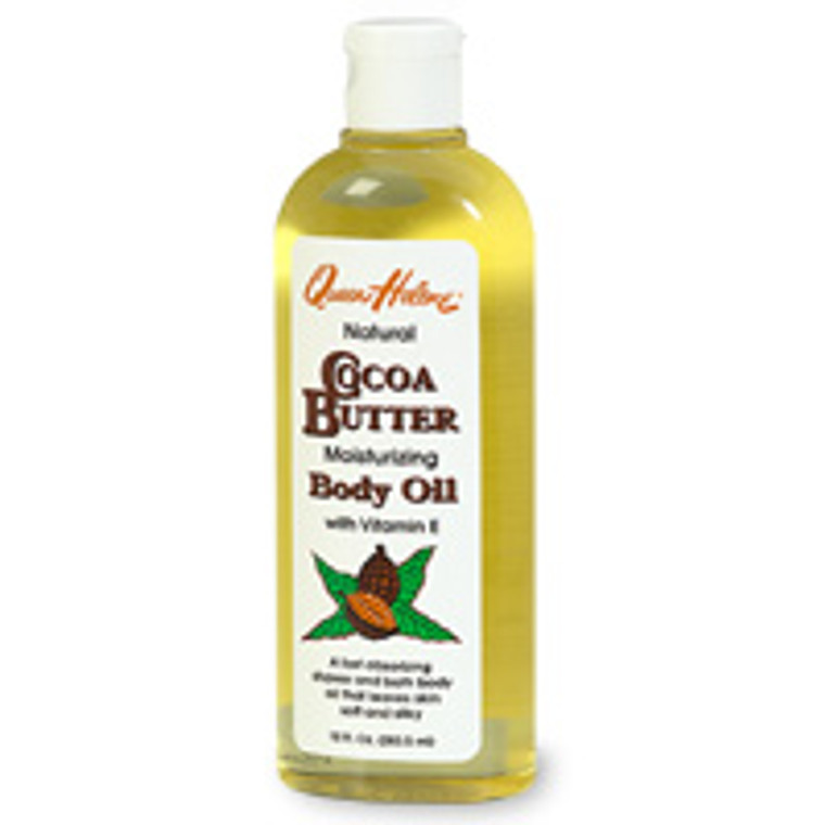 Queen Helene Natural Cocoa Butter Moisturizing Body Oil With Vitamin E - 10 Oz