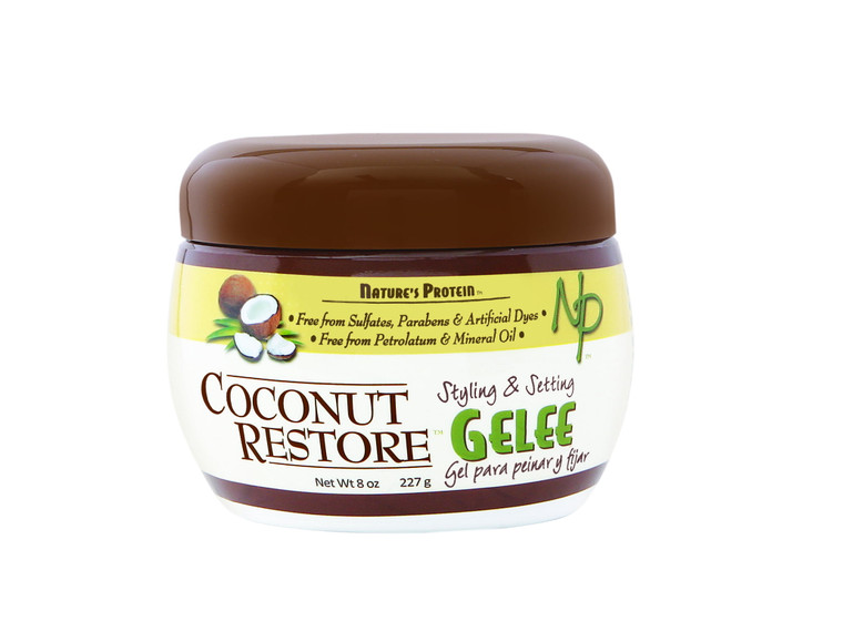 Natures Protein Coconut Restore Styling and Setting Hair Gelee, 8 Oz