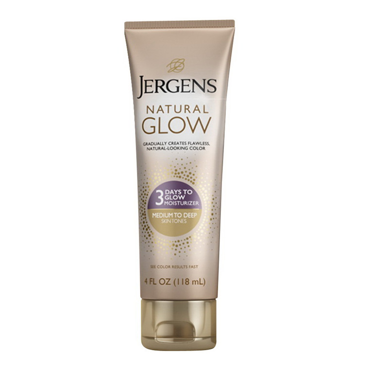 Jergens Natural Glow 3 Days To Glow Skin Moisturizer, Medium To Tan, 4 Oz