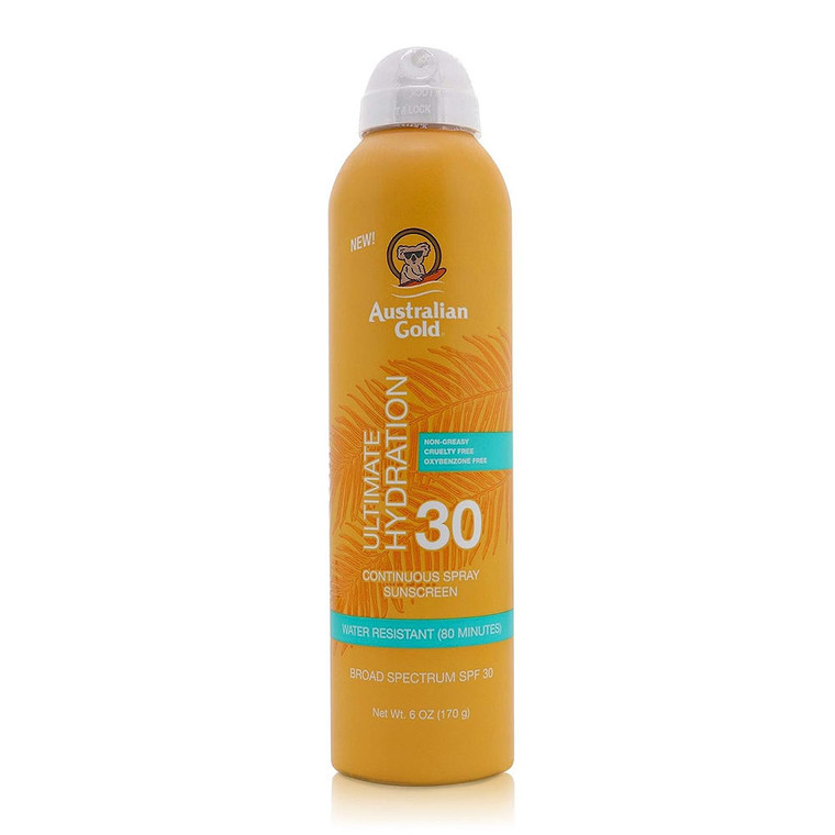 Australian Gold Ultimate Hydration SPF 30 Continuous Spray for Sun Protection and Moisturizing the Skin 6Oz (170g)