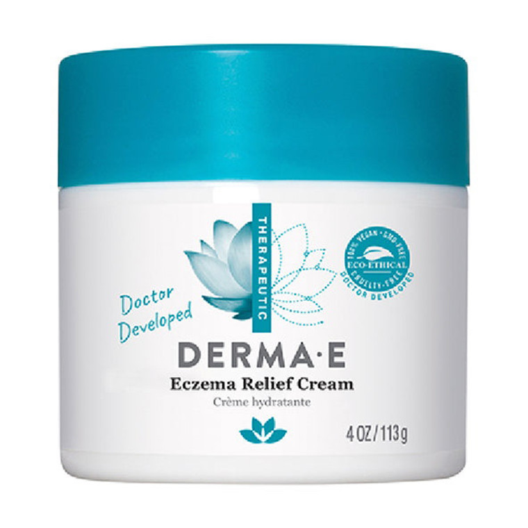 Derma E Eczema Relief Cream Enriched with natural Emollients Formulated with Colloidal Oatmeal Helps to Calm and Soothe Inflamed Skin 4Oz (113g)