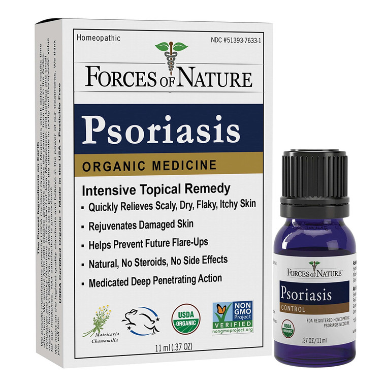 Forces of Nature Psoriasis Control Organic Homeopathic Medicine 0.37Oz (11ml)