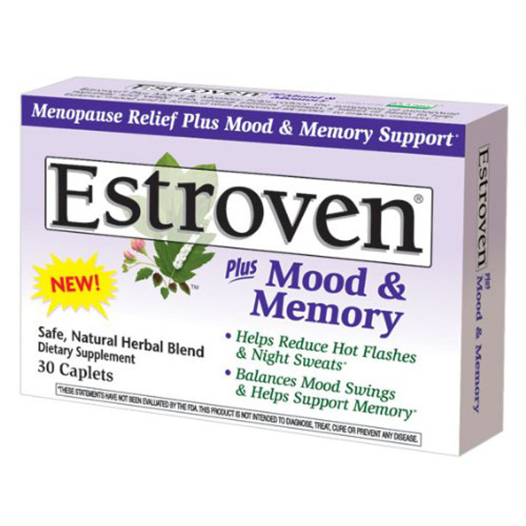Estroven Plus Mood And Memory Ntural Herbal Blend Caplets - 30 Ea