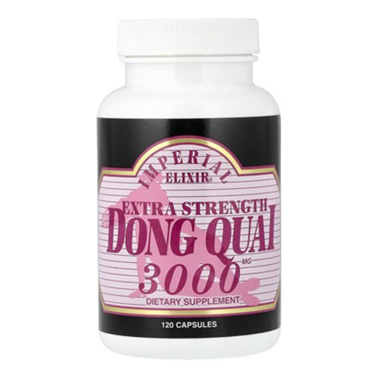 Imperial Elixir Dong Quai 3000mg Extra Strength Capsules Support Hormonal Balance 120Ea