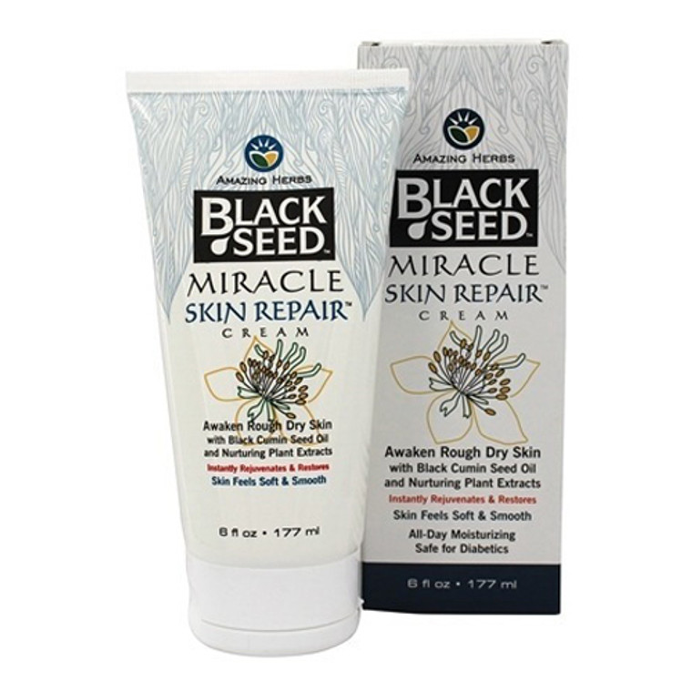 Amazing Herbs Black Seed Miracle Skin Repair Cream, 6 Oz