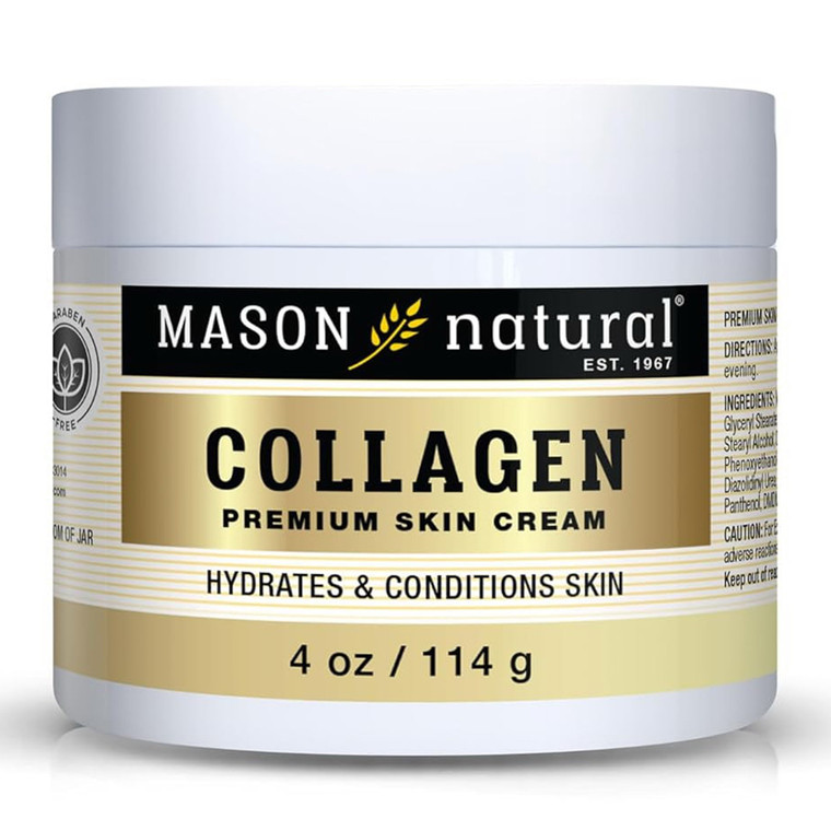 Mason Natural Collagen Premium Skin Cream Anti Aging Face and Body Daily Moisturizer 4Oz (114g)