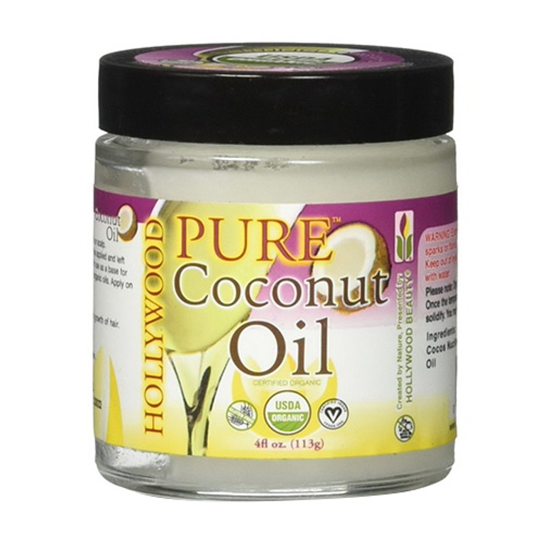 Hollywood Beauty Pure Coconut Oil, 4 Oz