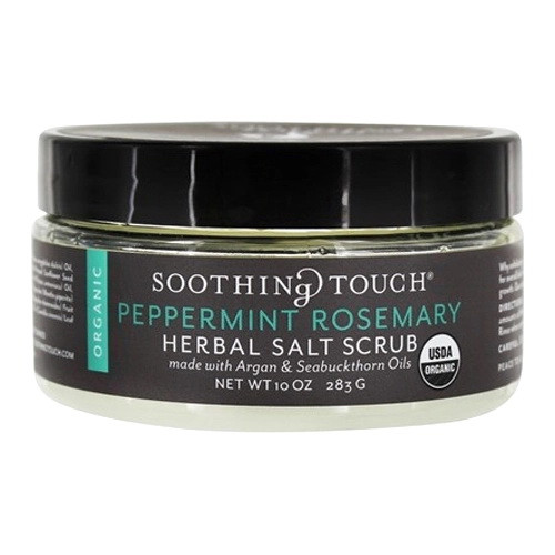 Soothing Touch Organic Herbal Salt Scrub, Peppermint Rosemary, 10 Oz