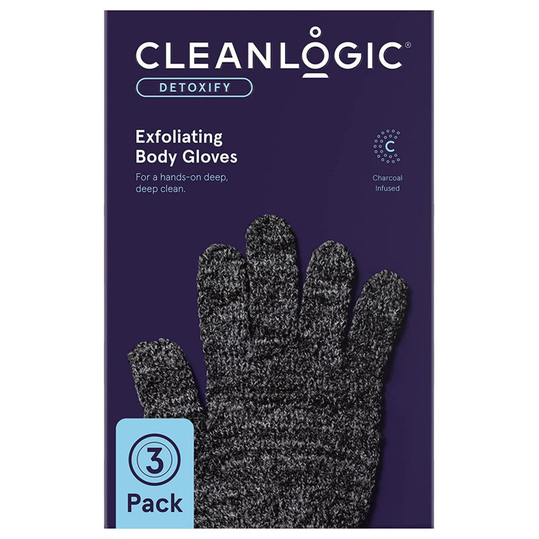 Cleanlogic Detox Charcoal Exfoliating Bath Glove, 1 Ea